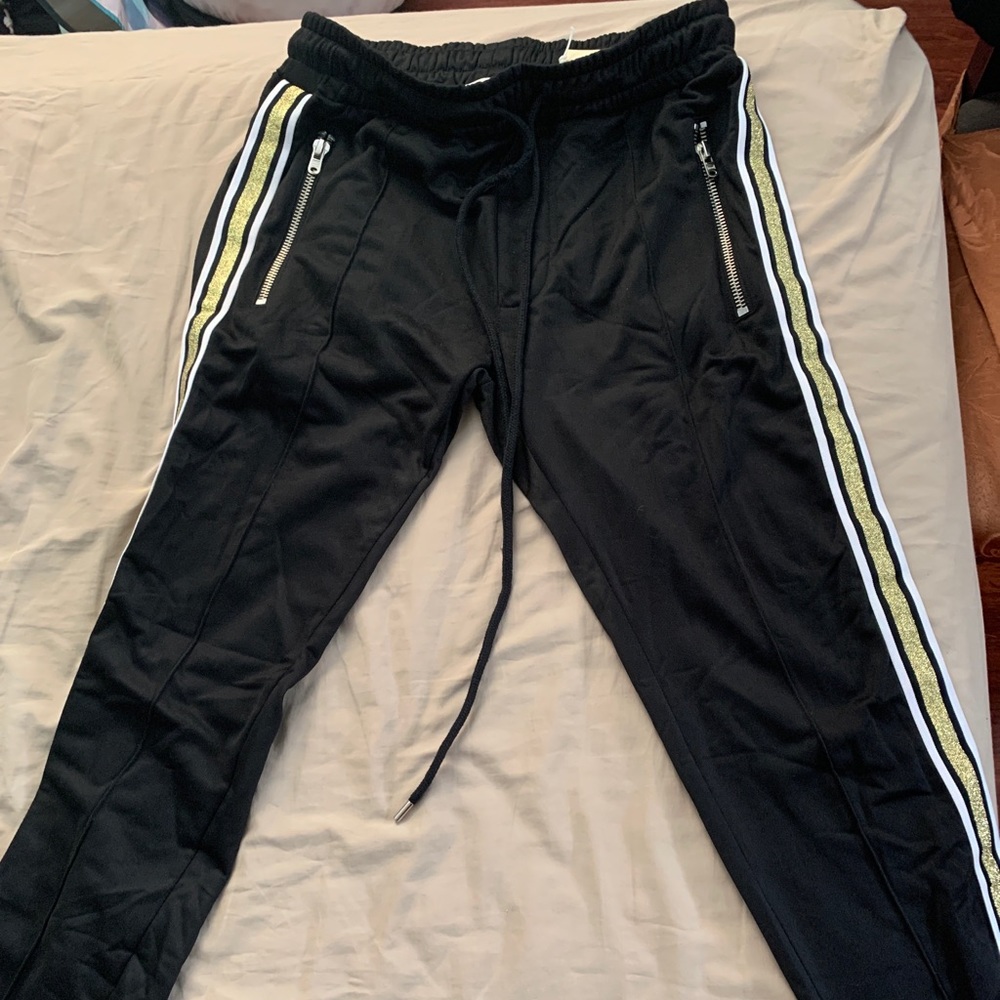 Skinny cropped track pants